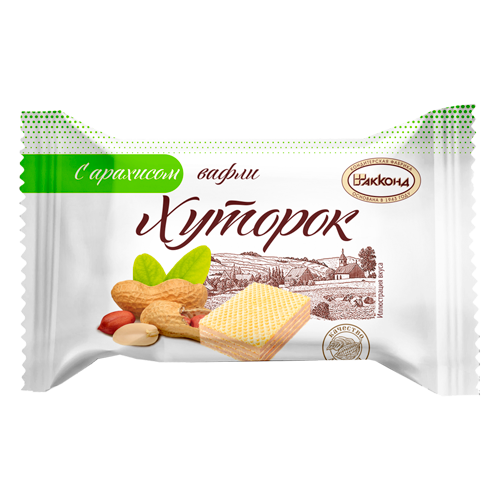 Sweet Вафельная конфета "Хуторок" с арахисом (конфеты) 3kg  /Akkond 02/  03_02_0581
