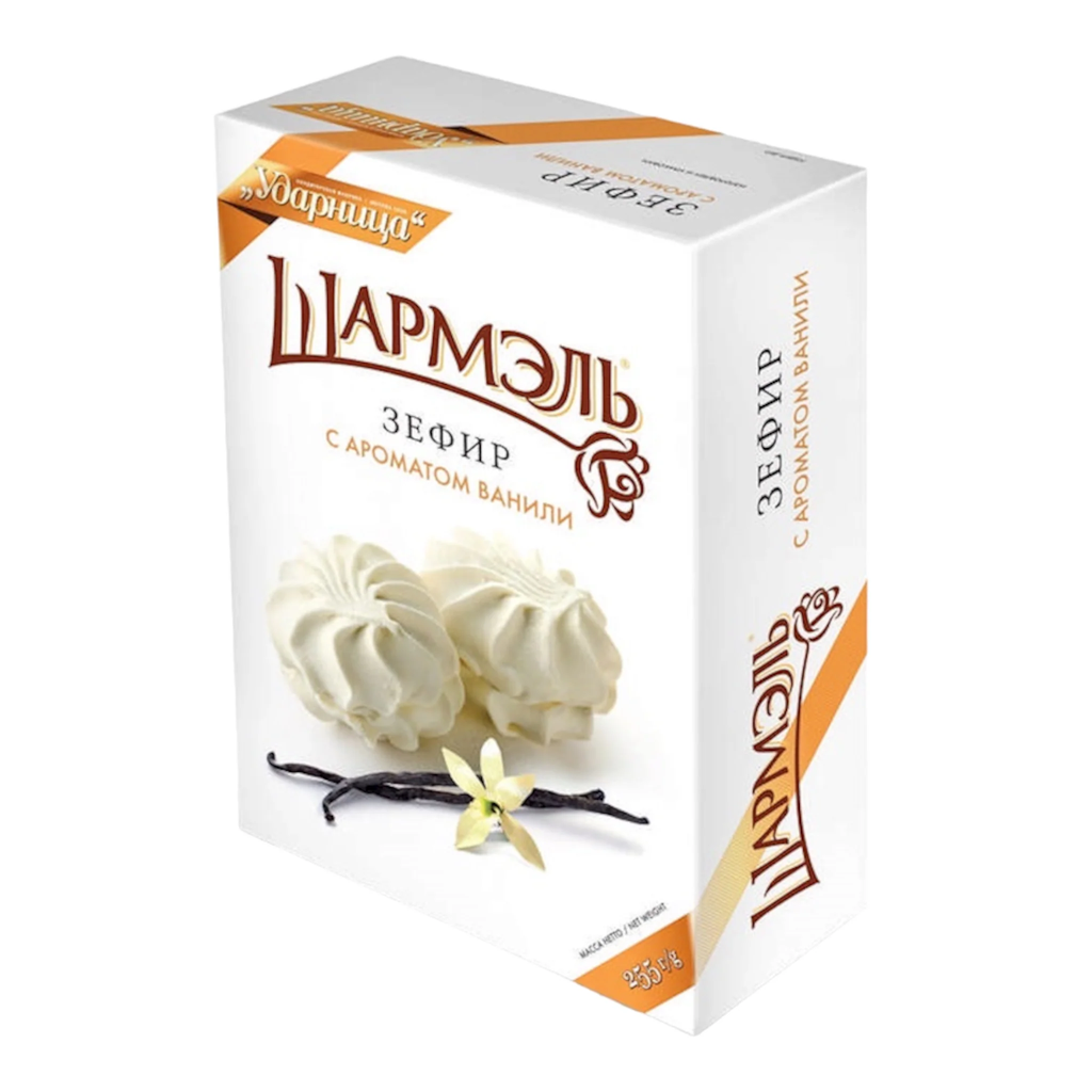 Marshmallow Зефир "Шармэль" Ванильный 1/255gr 8pc /Udarnitsa 12/  08_12_0010