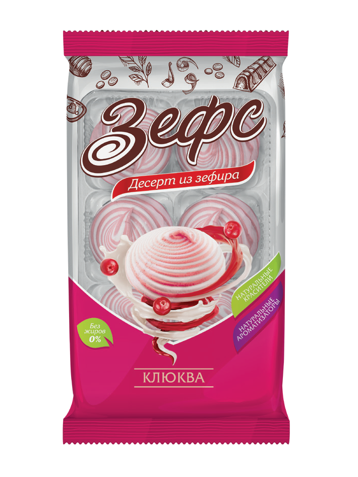 Chocolate sweets Зефир "Вихрь" со вкусом клюквы 1/250gr 9pc /Tverskoy Konditer 13/   08_13_0011