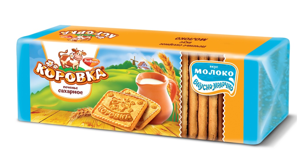 Cookies Biscuits Печенье "Коровка" с Молоком 1/375gr 18рс /Uniconf 01/  09_01_0063