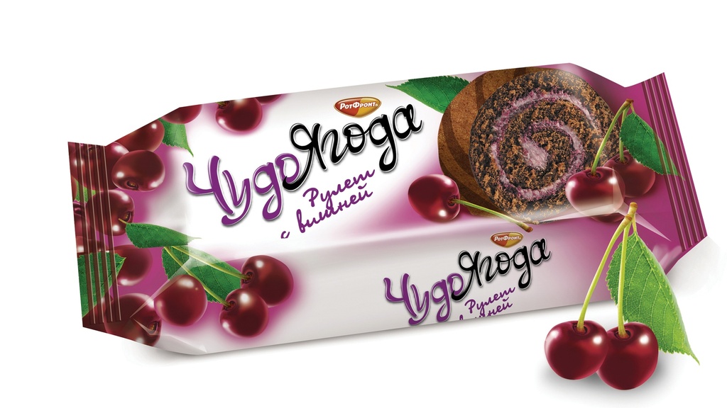 Biscuits Рулет бисквитный "Чудо ягода" с вишней 1/200gr 15pc /Uniconf 01/  09_01_0220