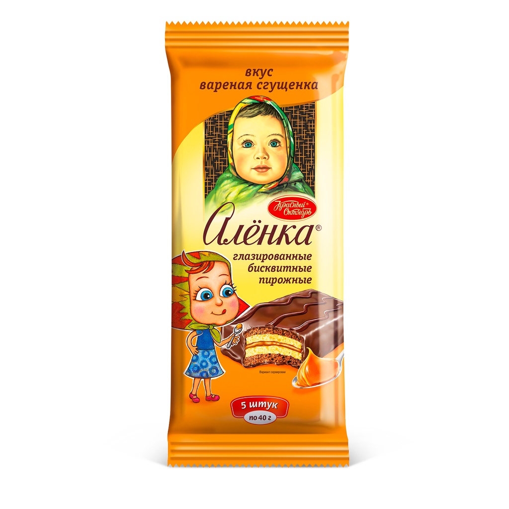 Biscuits Пирожные бисквитные "Аленка" вкус вареная сгущенка 1/200gr 12pc /Uniconf 01/  09_01_0231