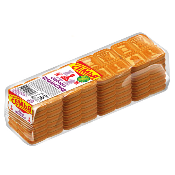 Biscuits C83 Печенье сахарное "Слободка Шахматная" 1/350gr 21рс /Konditerskaya Fabrika 03/  09_03_0090