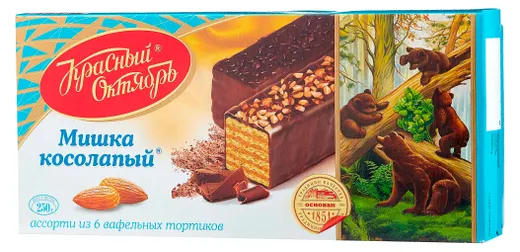 Waffer Вафельный торт "Мишки косолапый" 1/220gr 6pc /Uniconf 01/  10_01_0050