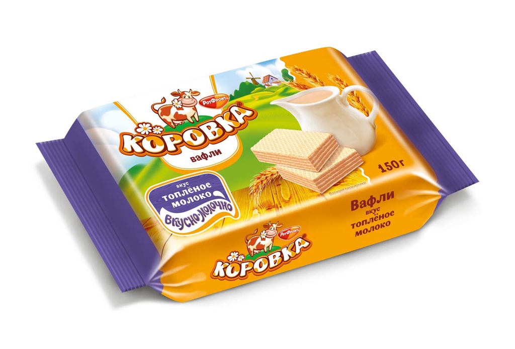 Waffer Вафли "Коровка" топленое молоко с жировой начинкой 1/150gr 22pc /Uniconf 01/  11_01_0020