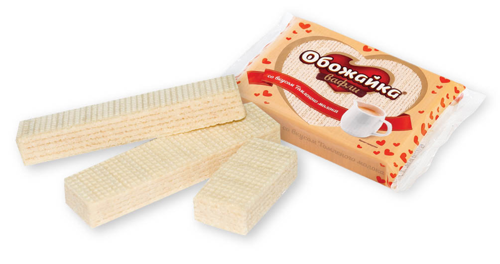Waffer Вафли "Обожайка" со вкусом томленого молока 1/225gr 20pc /Uniconf 01/  11_01_0090