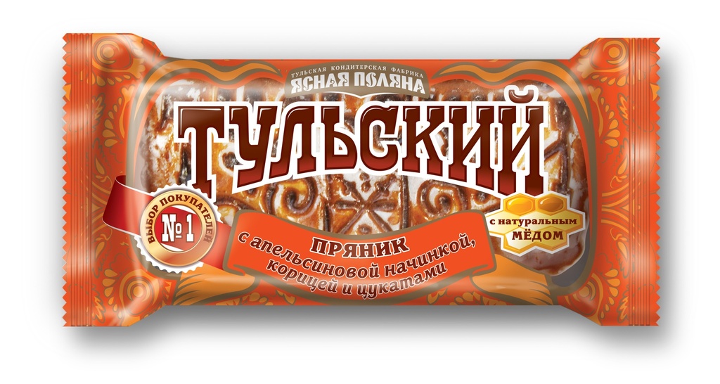 Gingerbread Пряник "Тульский" апельсин корица 1/130gr 24pc /Uniconf 01/  12_01_0113