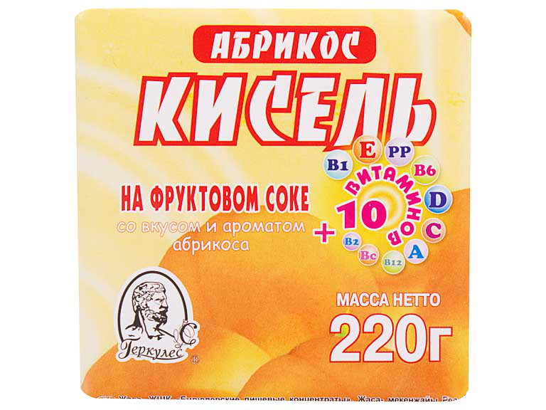 Kisel Кисель абрикос "Геркулес" 1/220gr 48pc /Gerkules 43/   13_43_0070