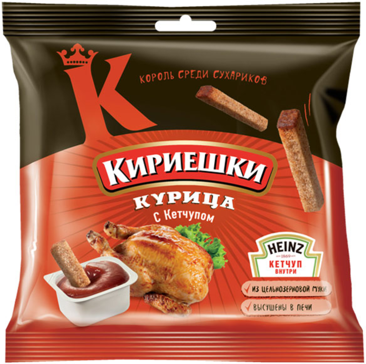 Mini-toasts БС291 Сухарики "Кириешки" курица с кетчупом 1/60gr+25gr 30pc /KDV 22/  14_22_0050