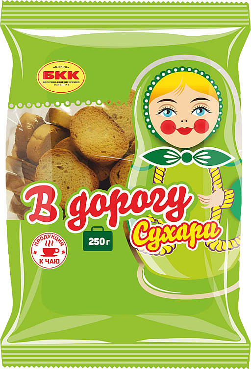 Mini-toasts Сухари "БКК" В дорогу 1/250gr 10pc /BKK 57/  14_57_0010