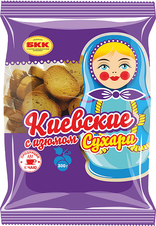 Mini-toasts Сухари "БКК" Киевские 1/250gr 10pc 1/400gr 8pc /BKK 57/  14_57_0012
