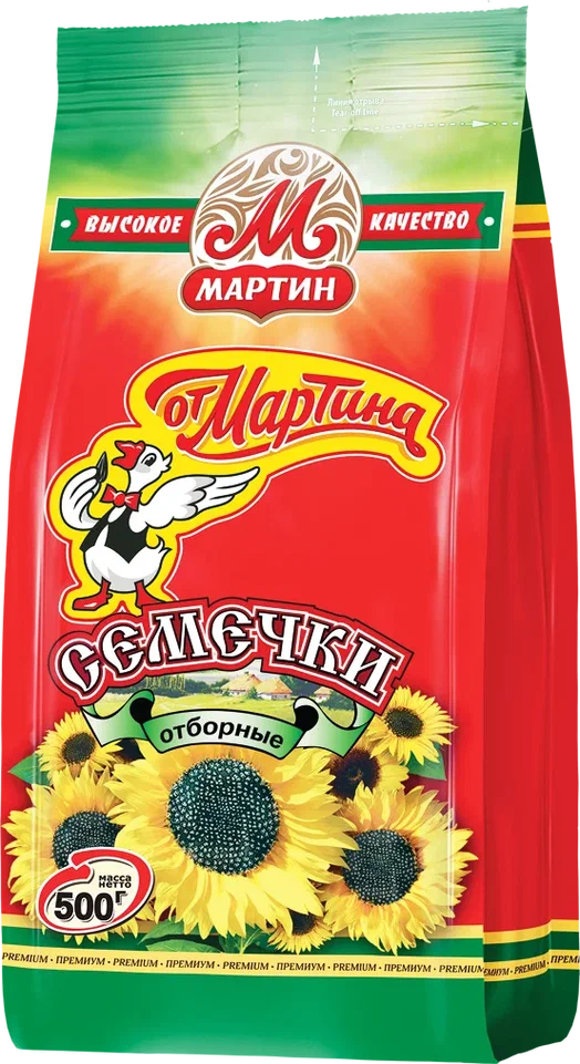 Sunflower seeds Семечки "От Мартина" отборные PREMIUM 1/500gr 10pc /Martin 25/  15_25_0000