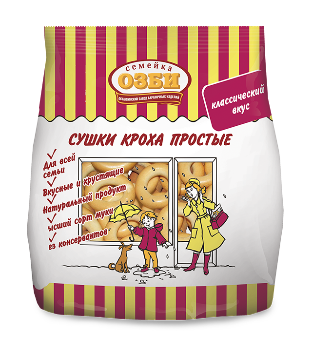 Dry bread rings 277 Сушка "Семейка" "Кроха" простая 1/200gr 33pc /Ostankino 26/  16_26_0010
