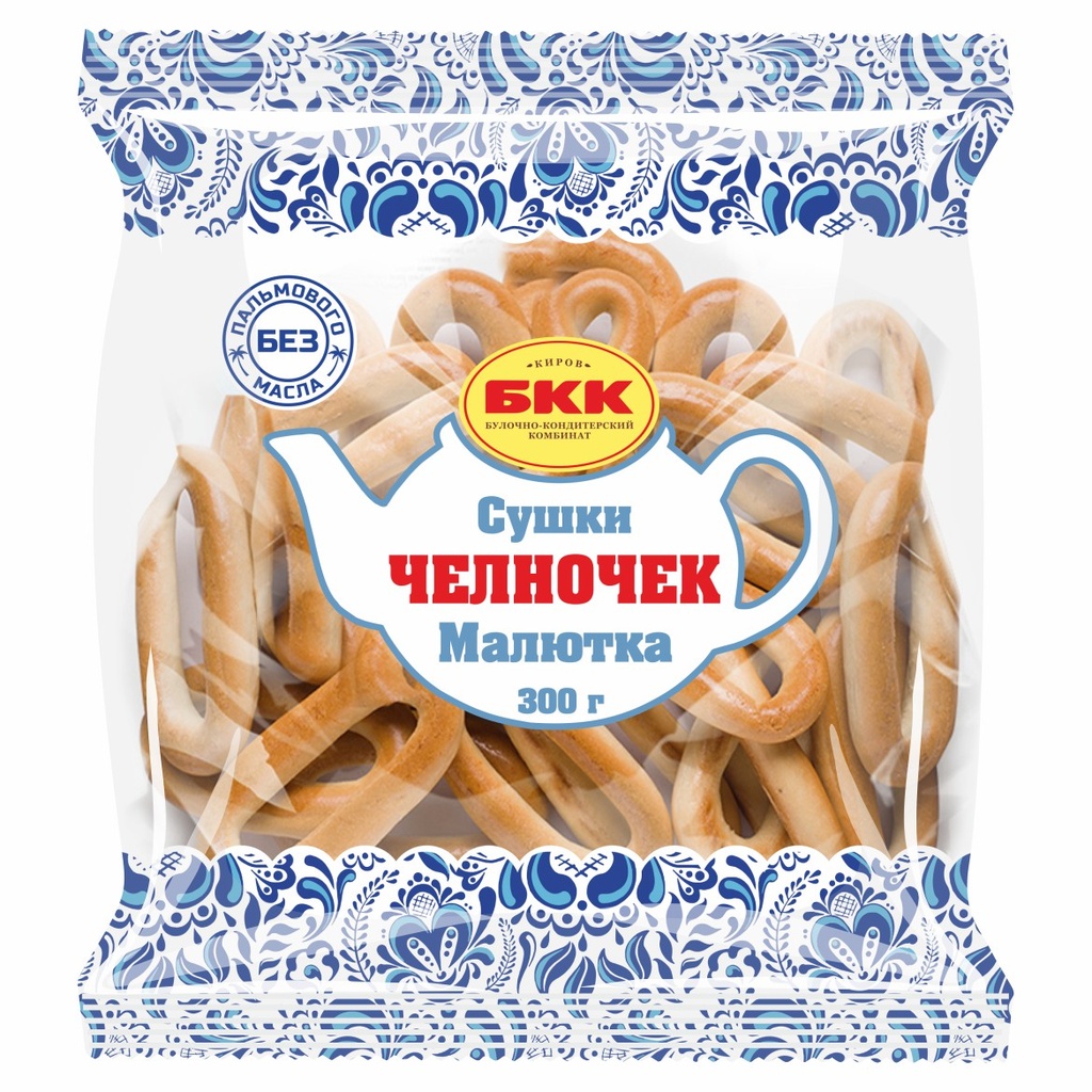 Dry bread rings Сушки "БКК" "Малютка Челночек" 1/300gr 22pc /БКК/57 /BKK 57/  16_57_0025