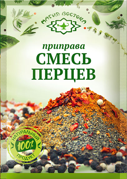 Seasonings 23435 Приправа из смеси перцев 1/015gr 40pc /Magiya Vostoka 27/   20_27_0530