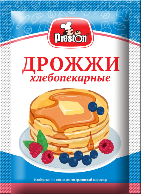 Seasonings 33395 Дрожжи хлебопекарные сухие "Pr.Preston" 1/008gr 40pc /Magiya Vostoka 27/   20_27_0680