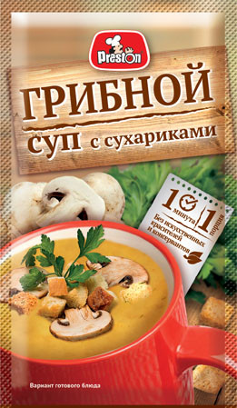 Soups 35173 Суп-пюре Грибной с сухариками 1/016gr 25pc /Magiya Vostoka 27/   21_27_0100