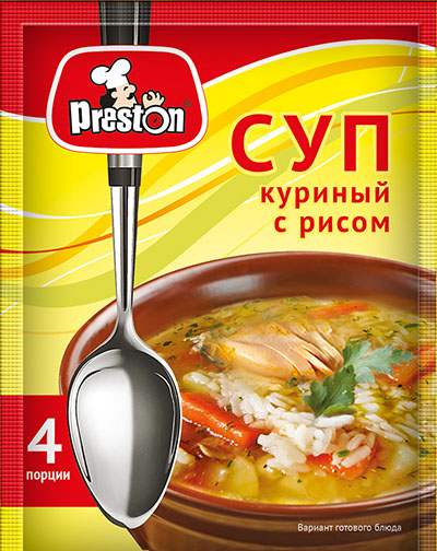 Seasonings 35516 Суп куриный с рисом "Preston" 1/060gr 20pc /Magiya Vostoka 27/   21_27_0180