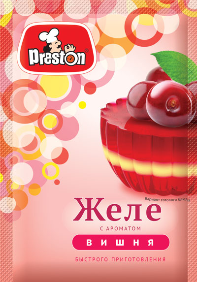 Dry instant mix M50910 Желе с ароматом вишни порошокобразный растворимый "Preston" 1/50gr 20pc /Magiya Vostoka 27/   21_27_0311