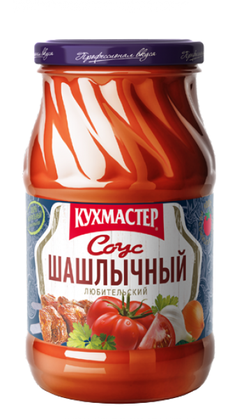 Tomato sauce "Шашлычный" в стеклянной банке 1/480gr 8pc /Kuhmaster 28/   23_28_0080