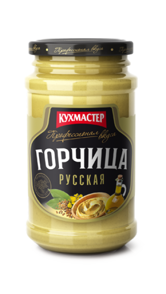 Mustard "Русская" горчица 1/210gr 12pc /Kuhmaster 28/   24_28_0020