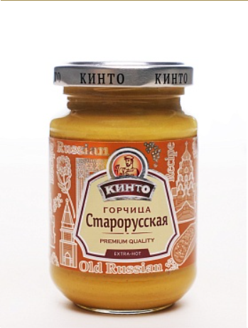 Mustard "КИНТО" горчица "Старорусская" 1/170gr 12pc /Darsil 29/   24_29_0010