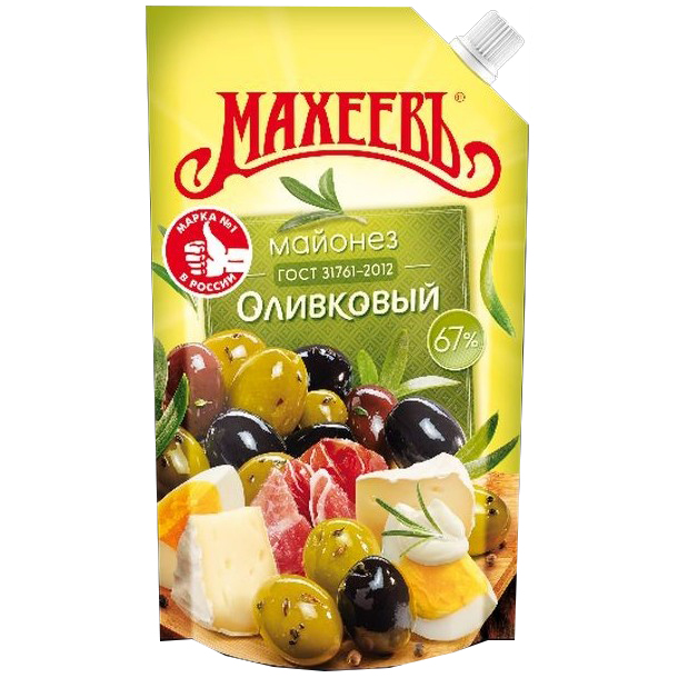 Mayonnaise Майонез (Махеевъ) Оливковый 67%  дой-пак  1/190gr 1/200ml 20pc/Махеевъ-Maheev 61/  28_61_0012