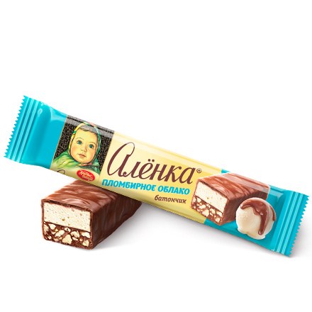 Chocolate bars "Аленка" начинка пломбирное облако 1/045gr 8pc/block 32pc/4blocks/case /Uniconf 01/  02_01_0042