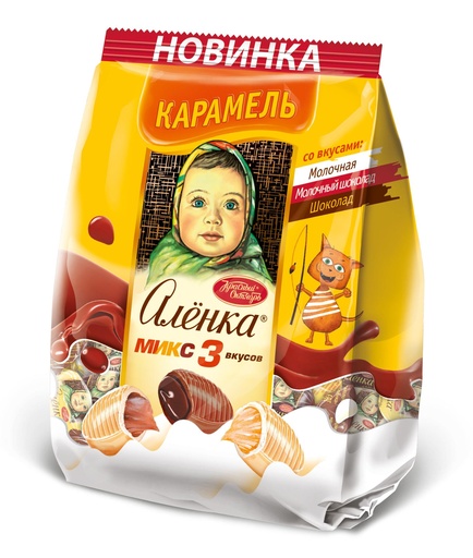 [01_01_0031] Candy "Аленка" микс трех вкусов 1/180gr 10pc /Uniconf 01/  01_01_0031