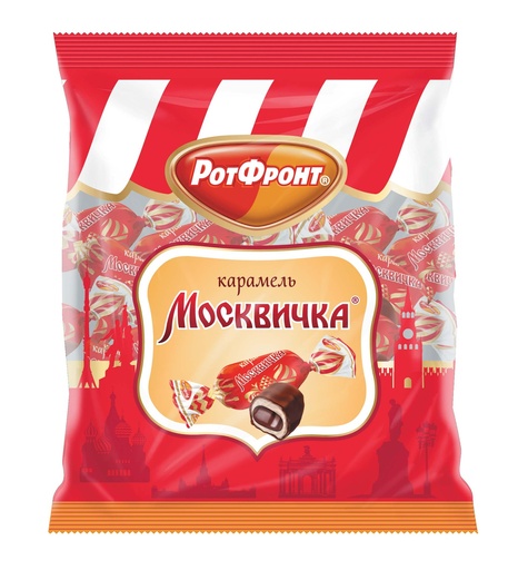 [01_01_0330] Caramel in chocolate "Москвичка" (карамель в шоколаде) 1/250gr 20рс /Uniconf 01/  01_01_0330