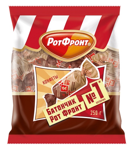 [01_01_0630] Caramel soft "Рот-Фронт" шоколадно-сливочные (батончик) 1/250 10рс /Uniconf 01/  01_01_0630