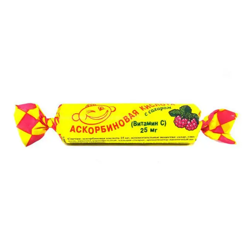 [01_41_0040] Caramel Аскорбиновая конфета со вкусом  Лесная Ягода 1/025gr 25pc/block 8block/200pc/case /AskoProm 41/  01_41_0040