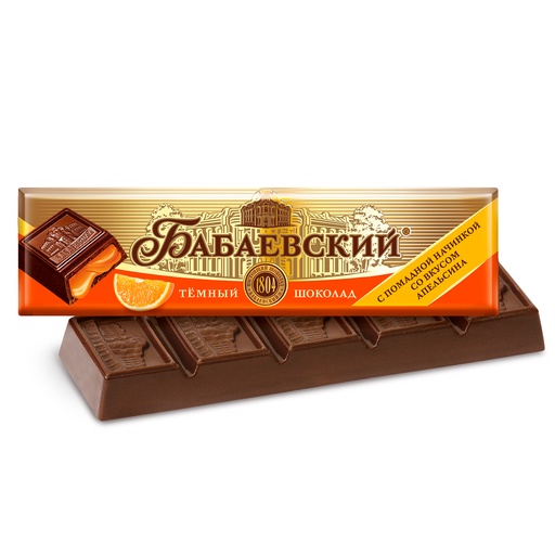 [02_01_0211] Chocolate bars Батончик "Бабаевский" с апельсиновой начинкой 1/050gr 20pc 6blocks/120pc/case /Uniconf 01/  02_01_0211