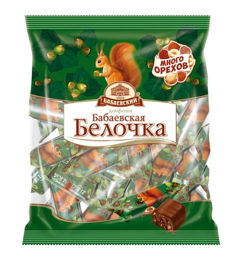 [03_01_0150] Chocolate sweets "Бабаевская Белочка" (конфеты) 1/250gr 20pc /Uniconf 01/  03_01_0150