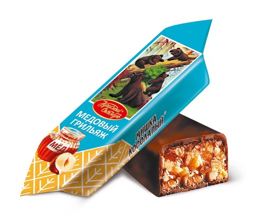 [03_01_0270] Chocolate sweets  "Грильяж Мишка косолапый Медовый грильяж" (конфеты) 5kg
 /Uniconf 01/  03_01_0270