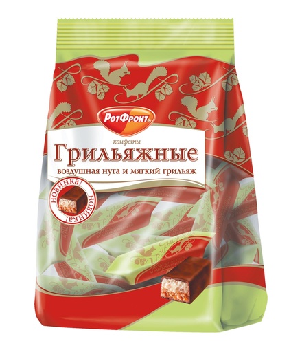 [03_01_0300] Chocolate sweets "Грильяжные" Воздушная нуга и мягкий грильяж  (конфеты) 1/200gr 12pc
 /Uniconf 01/  03_01_0300