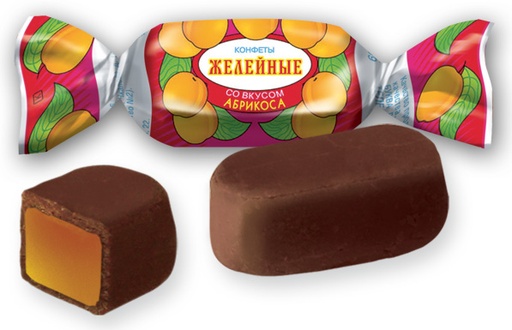 [03_01_0380] Chocolate sweets Желейные абрикоса (конфеты) 3kg /Uniconf 01/  03_01_0380