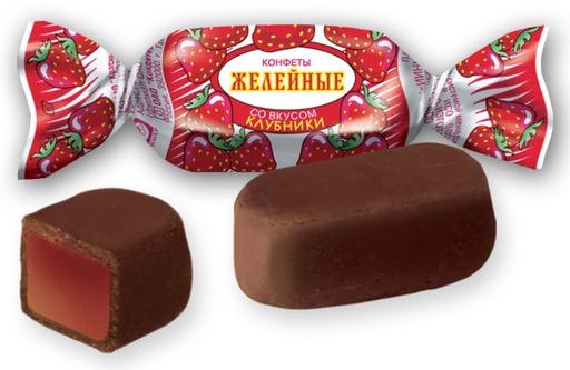[03_01_0410] Chocolate sweets Желейные клубничные (конфеты) 3kg /Uniconf 01/  03_01_0410