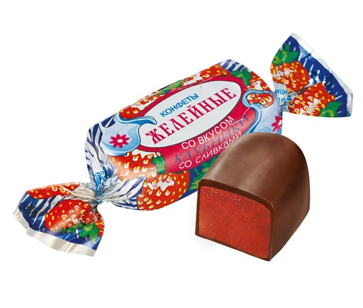 [03_01_0440] Chocolate sweets Желейные со вкусом клубника со сливками (конфеты) 3kg /Uniconf 01/  03_01_0440