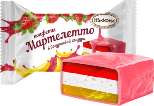 [03_02_0145] Chocolate sweets "Мартелетто" Клубника-Банан (конфеты) 4kg /Akkond 02/  03_02_0145