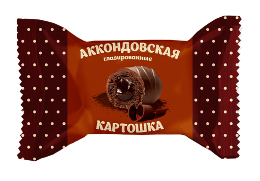 [03_02_0365] Chocolate sweets "Аккондовская Картошка" глазированные шоколадом (конфеты) 3kg /Akkond 02/  03_02_0365