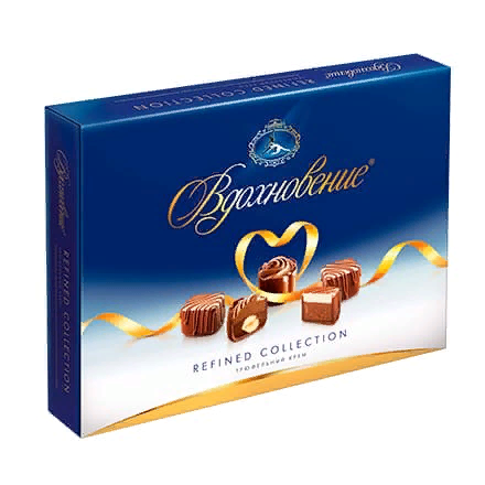 [04_01_0172] Chocolate sweet in boxes "Вдохновение" трюфельный крем 1/170gr 8pc   /Uniconf 01/  04_01_0172