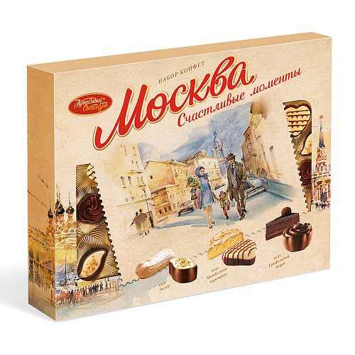 [04_01_0211] Chocolate sweet in boxes "Москва Счасливые моменты" 1/177gr 5рс /Uniconf 01/  04_01_0211