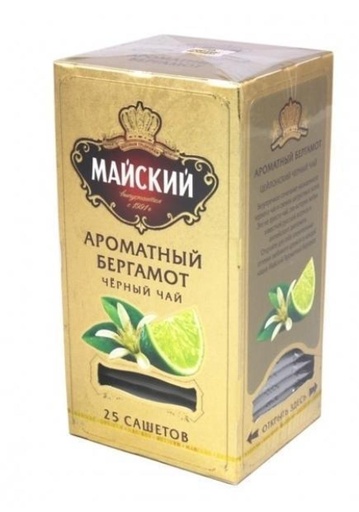 [06_11_0222] Tea Чай Mайский "Ароматный Бергамот" 1/37.5gr(25teabags*1.5gr) 18pc /MaiskyTea 11/  06_11_0222
