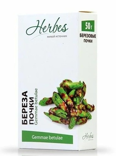[06_52_0038] Herbes Tea Birch Береза 1/50gr 20pc/block 5blocks/100pc/case /Herbes 52/  06_52_0038