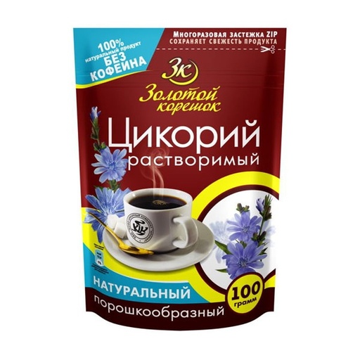 [06_53_0210] Herbes drink Напиток Цикорий жареный 1/100gr 12pc /Zolotoy Koreshok 53/  06_53_0210