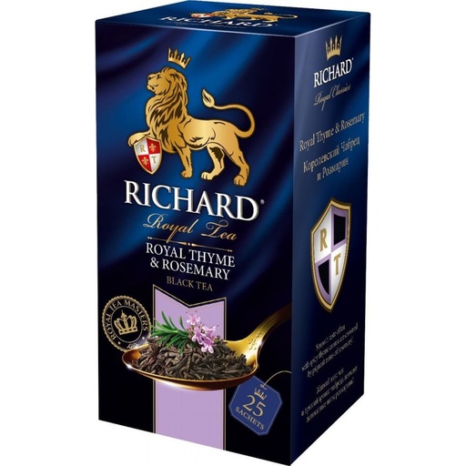[06_62_0013] Tea Чай черный пакетированный со вкусом чабреца и розмарина 1/50gr(25teabags*2gr) 12pc /Richard Tea 62/  06_62_0013