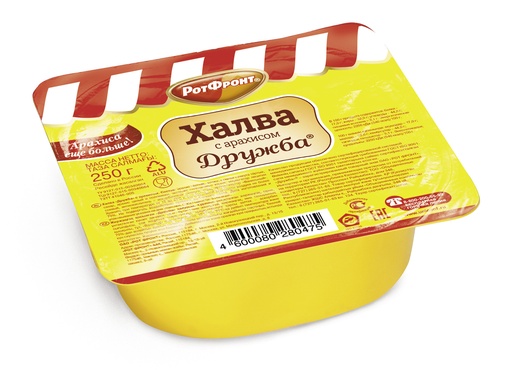 [07_01_0040] Halva Халва "Дружба" с арахисом 1/220gr 12pc /Uniconf 01/  07_01_0040