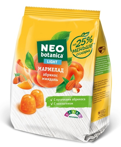 [07_01_0205] Fruit Jelly Мармелад "Eco-Botanica" Абрикос-Миндаль с пониженным сахаром 1/150gr 10pc /Uniconf 01/  07_01_0205