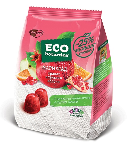 [07_01_0206] Fruit Jelly Мармелад "Neo-Botanica" Гранат-Апельсин-Яблоко с пониженным сахаром 1/150gr 10pc /Uniconf 01/  07_01_0206